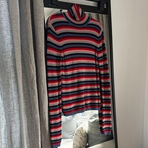 Striped Turtleneck Sweater